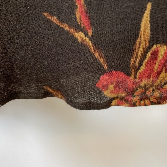 Jones New York Signature ~ Floral Print Two Layer Fabric Skirt - Picture 4 of 9